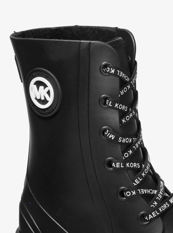 Damske Gumaky Michael Kors Montaigne PVC Čierne - Topanky Michael Kors Nejlevnejsi | RFASQ-5743